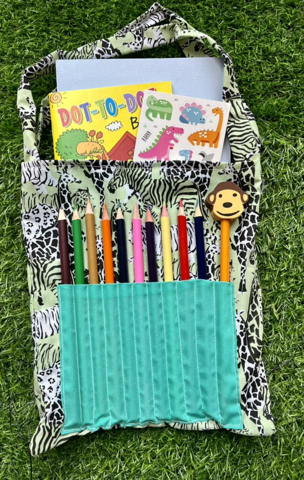 Zebra crayon bag - Rainbows and Sparkles